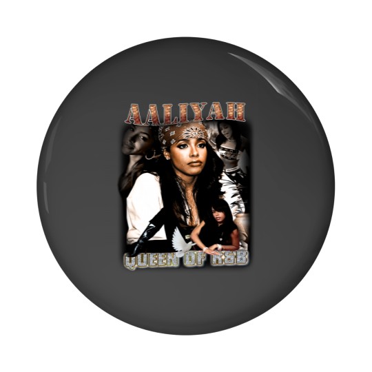 Discover Aaliyah Queen Of R&B Pin Buttons