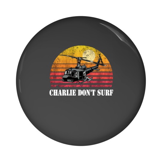 Discover Charlie Don't Surf Funny Pin Buttons