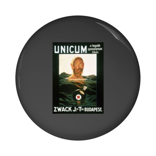 Discover Zwack Unicum drowning man Pin Buttons