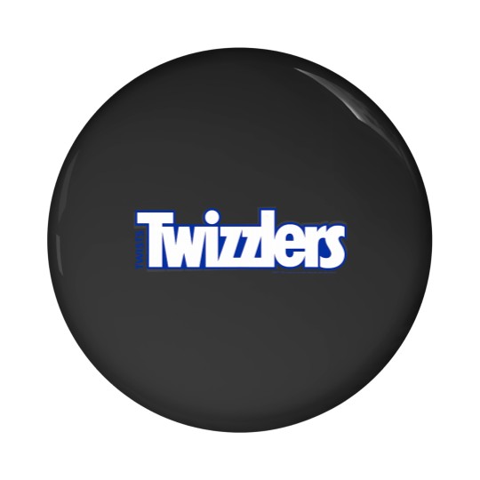 Discover Twizzlers Twists White Blue Logo Distressed Pin Buttons