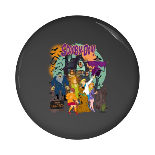Discover Vintage Spooky Scooby-Doo Pin Buttons: Haunted House