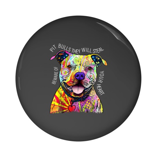 Discover Beware Pitbull They Will Steal Your Heart Pin Buttons, Pit Bull Pin Buttons