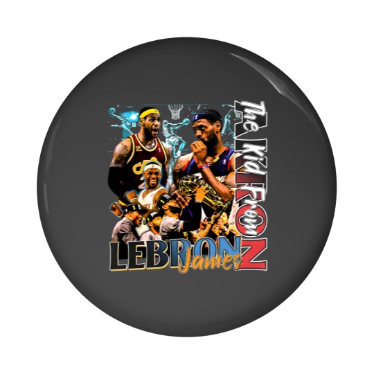 Discover Vintage Lebron James 90s Basketball Bootleg Style Pin Buttons, Lebron James Pin Buttons