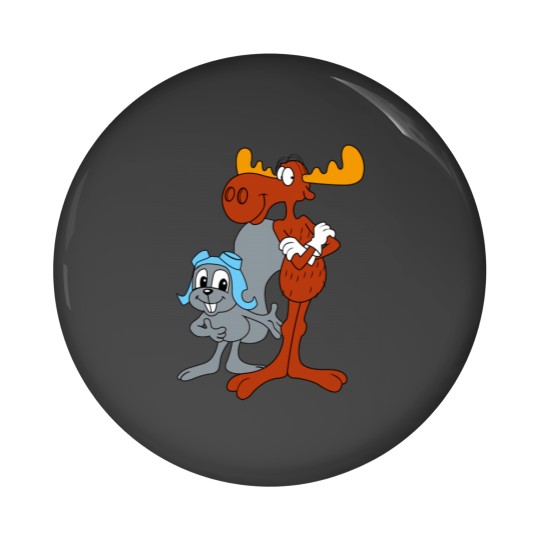 Discover Rocky and Bullwinkle Pin Buttons