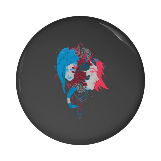 Discover Arcane Jinx and Vi Art Pin Buttons