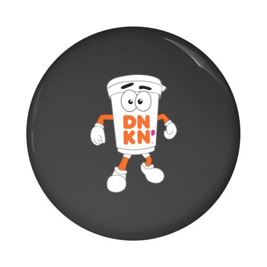 Discover Cuppy Coffee Dunkin Mascot Pin Buttons