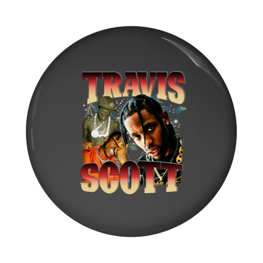 Discover Travis Pin Buttons, 90's Vintage Rap Pin Buttons RPLC26