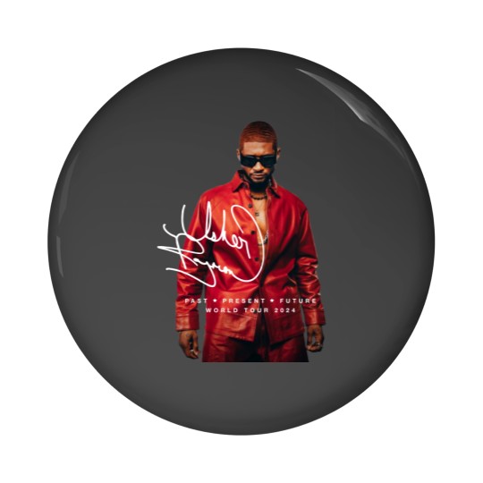 Discover Usher Concert Pin Buttons - Past Present Future Tour