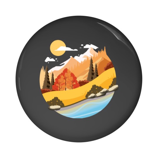 Discover Mountain Vibes Unisex V Neck Pin Buttons