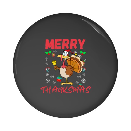 Discover Merry Thanksmas Funny Thanksgiving and Christmas 2024 Combo Pin Buttons
