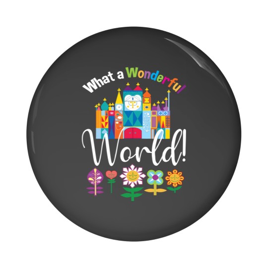Discover What a Wonderful World Fitted Pin Buttons