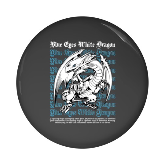 Discover Blue Eyes White Dragon Yugioh Duel Monsters Anime Pin Buttons