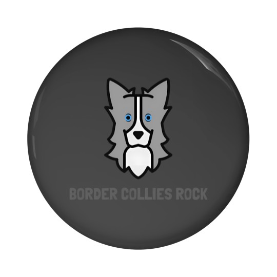 Discover Border Collies Rock Pin Buttons