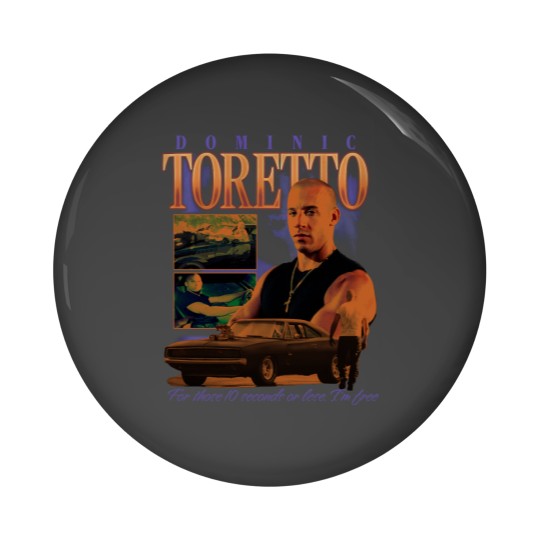 Discover Dominic Toretto Fast And Furious Pin Buttons, Fast And Furious