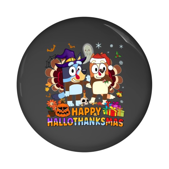 Discover BlueyDad Bingo Hallothanksmas Pin Button
