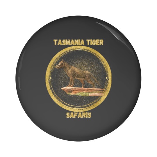 Discover Extinct Tasmania Tiger Safari Pin Buttons