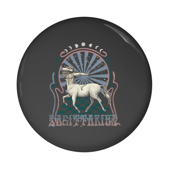 Discover Sagittarius Zodiac Vintage Pin Buttons, Celestial Sagittarius Pin Buttons