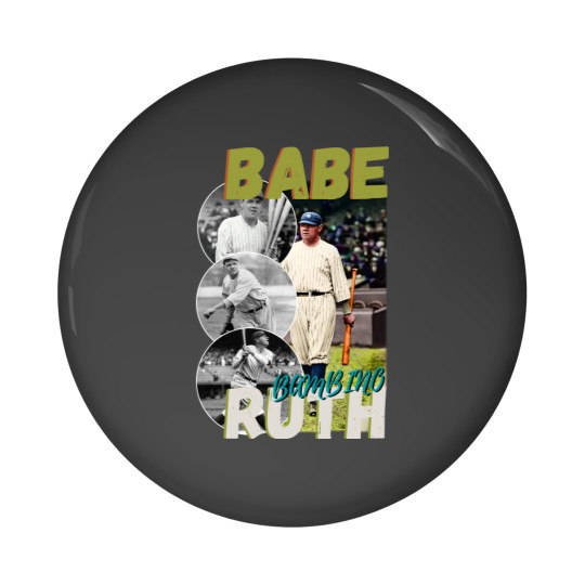 Discover Babe Ruth Vintage Baseball Pin Button