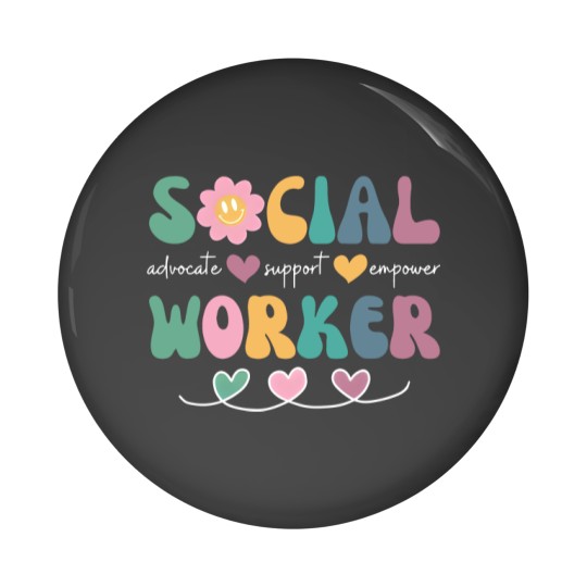Discover Social Worker Appreciation Pin Button Gift
