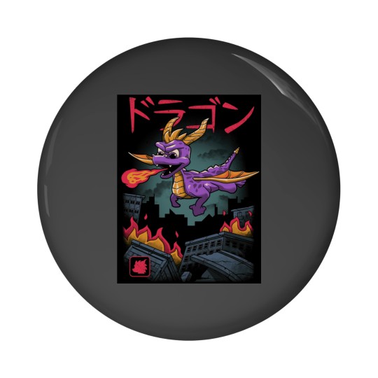 Discover Dragon Kaiju Pin Button