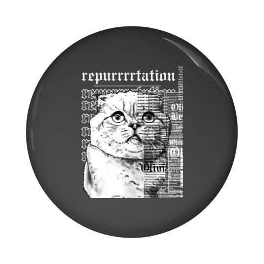 Discover Vintage Reputation Cat Pin Buttons, Reputation Karma Pin Buttons