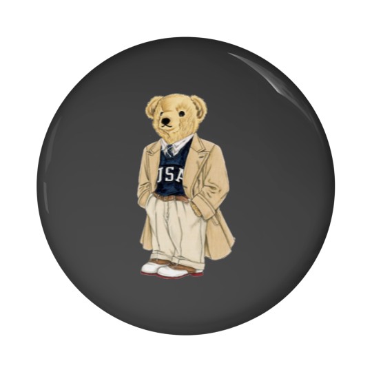 Discover Polo Fashion Bear Pin Buttons