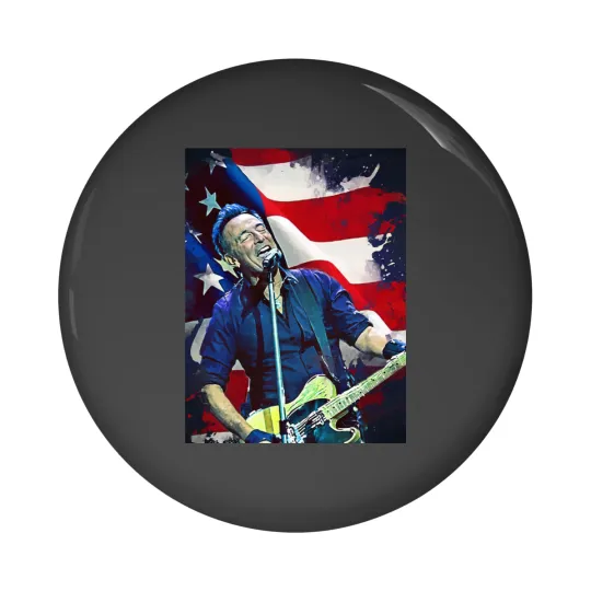 Discover Bruce Springsteen Tour 2024 Graphic Pin Buttons