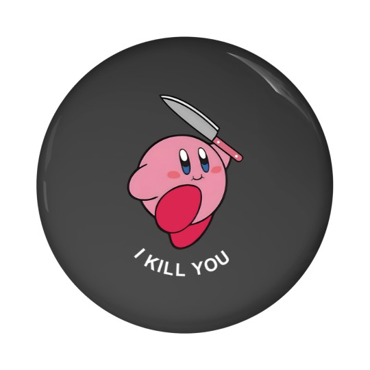 Discover Kirby I Kill You Embroidered Pin Buttons