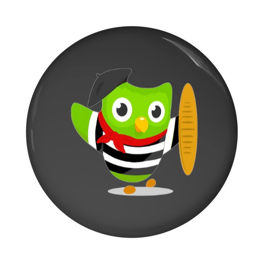 Discover Duolingo owl Pin Buttons