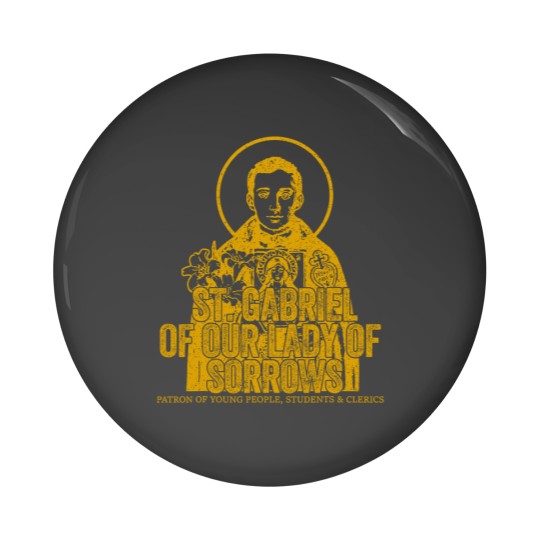 Discover catholicism gold st gabriel of our lady of sorrows saint Pin Buttons