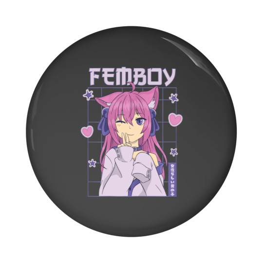 Discover Femboy Anime Cute Little Femboy Pin Buttons