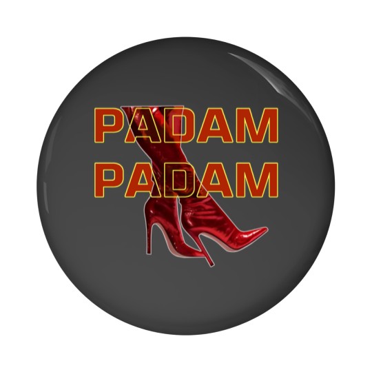 Discover PADAM PADAM Red Fierce Boots Short Sleeve Pin Buttons