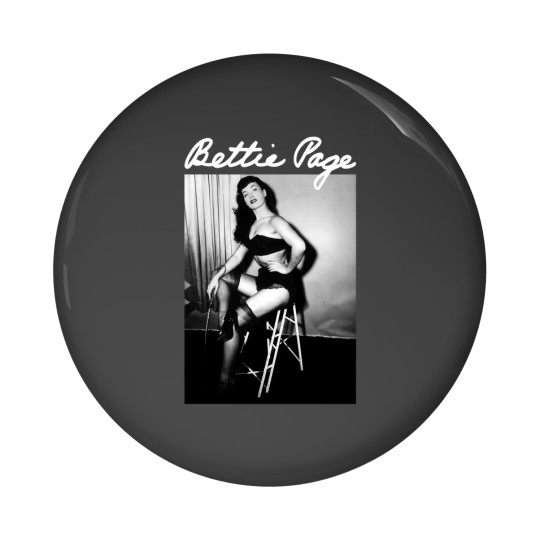 Discover Bettie Page BLACK Pin Buttons short sleeve