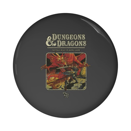 Discover Vintage Unisex Pin Button - USA Dungeon & Dragon 1974 Theme