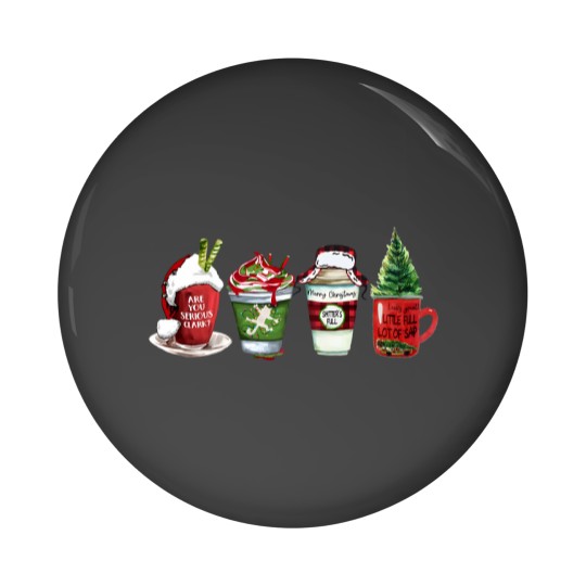 Discover Christmas Coffee Pin Button
