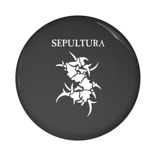 Discover Merchandise of Sepultura Classic Pin Buttons, Sepultura Heavy Metal Band Pin Buttons
