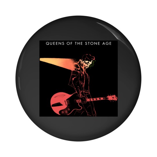 Discover Queens Of The Stone Age Skeleton Guitar Player Pin Buttons, Queens Of the Stone Age Pin Buttons