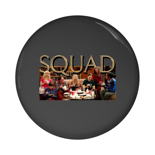 Discover Big Bang Theory Squad Pin Buttons, Funny Big Bang Theory Fan Pin Buttons