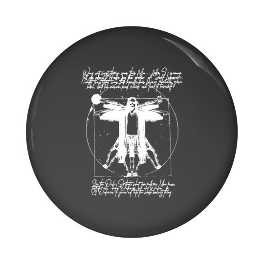 Discover The Dude Vitruvian Man The Big Lebowski Jeff Walter Pin Buttons