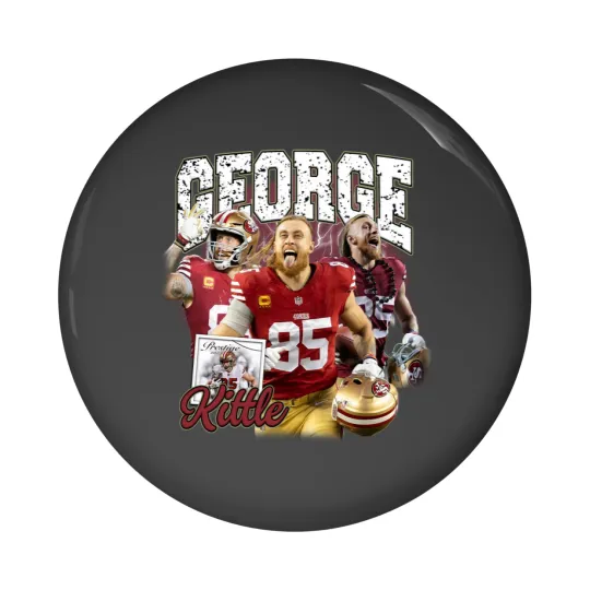 Discover Vintage 90s Graphic Style George Kittle Pin Buttons, San Francisco Football