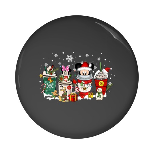 Discover Cute Animated Mouse Christmas Coffee Pin Buttons, Mouse Christmas Pin Buttons