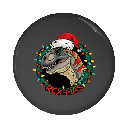 Discover Rexmas Christmas Pin Buttons