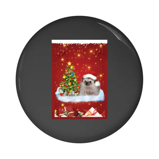 Discover Hedgehog Christmas Garden Flag Pin Buttons