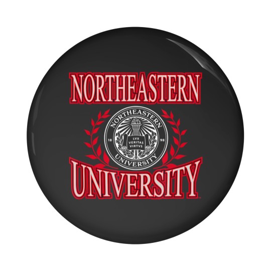 Discover northeastern huskies laurels logo officially licensed t Pin Buttons