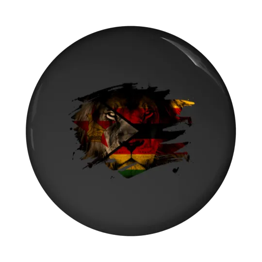 Discover Zimbabwe Lion Flag Pin Buttons
