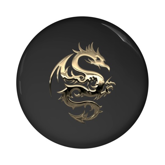 Discover Gold Metallic Dragon Pin Buttons