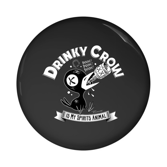 Discover Drinky Crow Team Pin Buttons