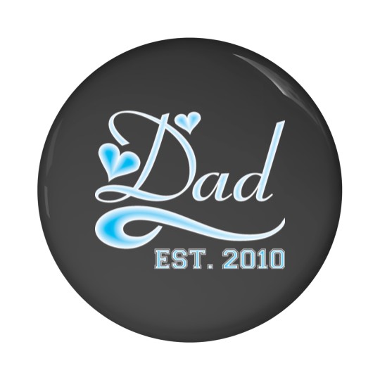 Discover Dad Established 2010 Happy Fathers Day Pin Buttons
