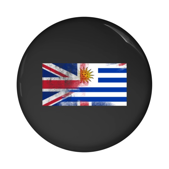 Discover British Uruguayan Half Uruguay Half UK Flag Pin Buttons