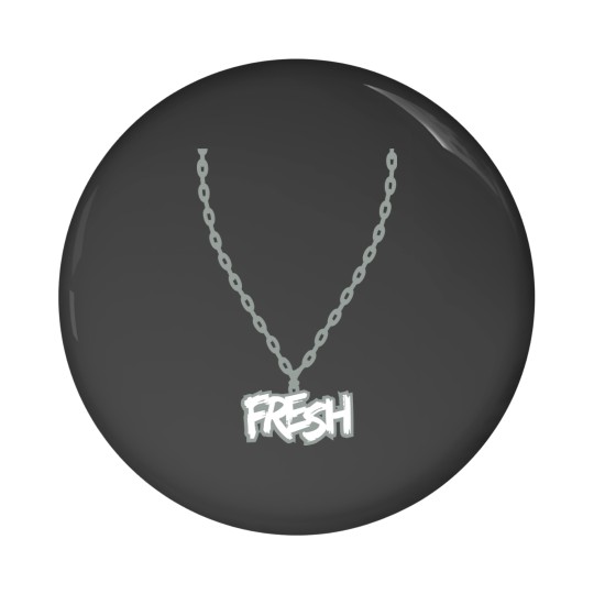 Discover fresh fresh hip hop music party text necklace jewe Pin Buttons
